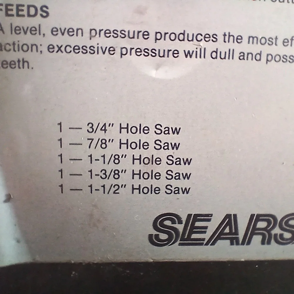 Sears Craftsman 13 Piece High Speed Hole Saw Kit #25763 In Case 93062